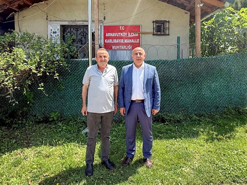 Kaymakamımız Mahmut HERSANLIOĞLU'nun, Karlıbayır Mahalle Muhtarı Ekrem YILMAZ'ı Ziyareti